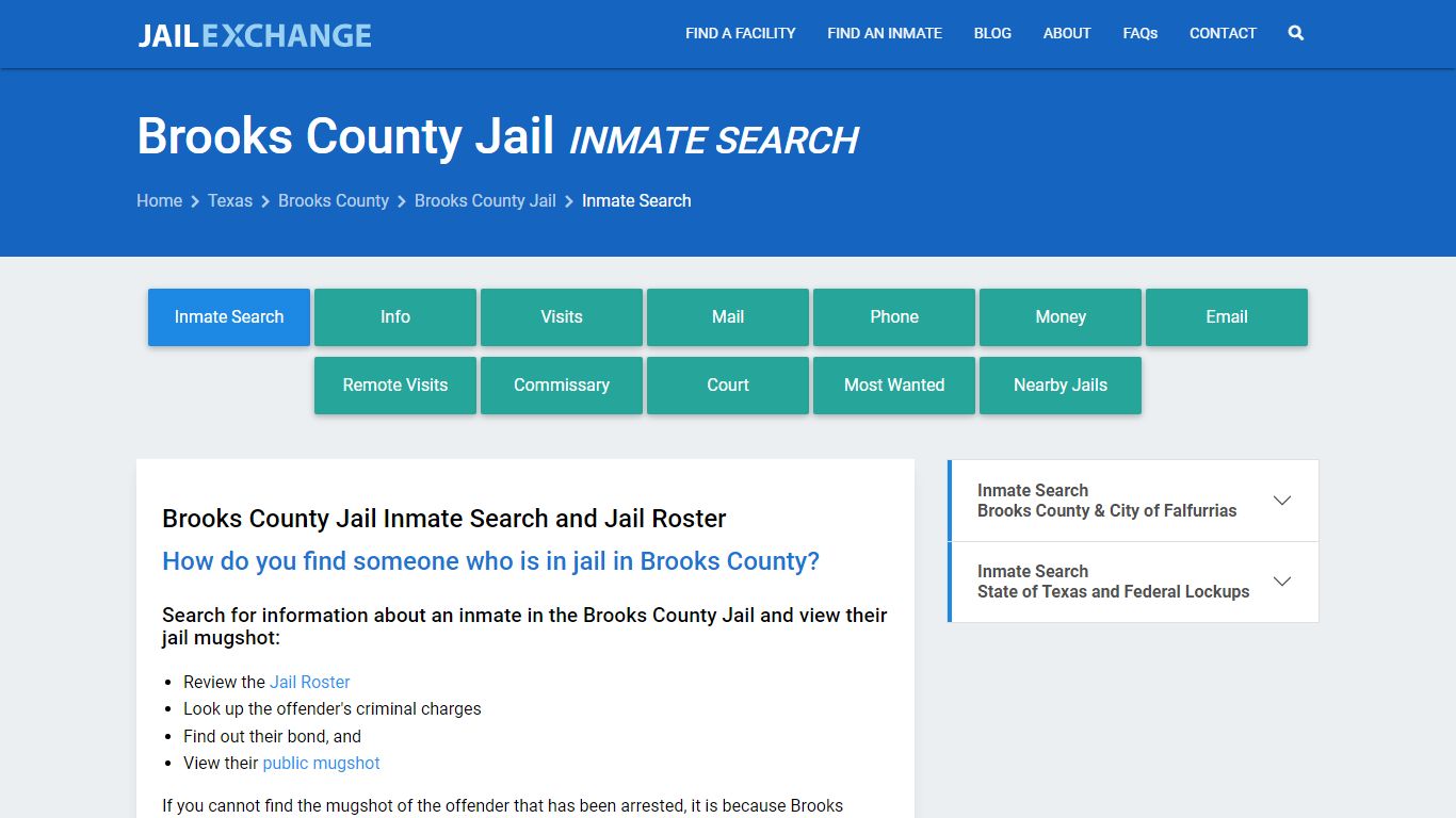 Inmate Search: Roster & Mugshots - Brooks County Jail, TX - Jail Exchange